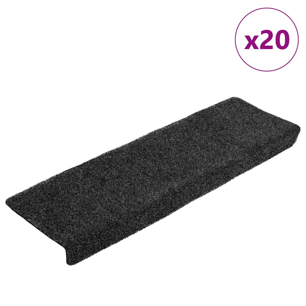 Trapmatten zelfklevend 20 stuks 65x21x4 cm donkergrijs rechthoekige rand is nu te koop bij PeponiXL, paradijselijk wonen!
