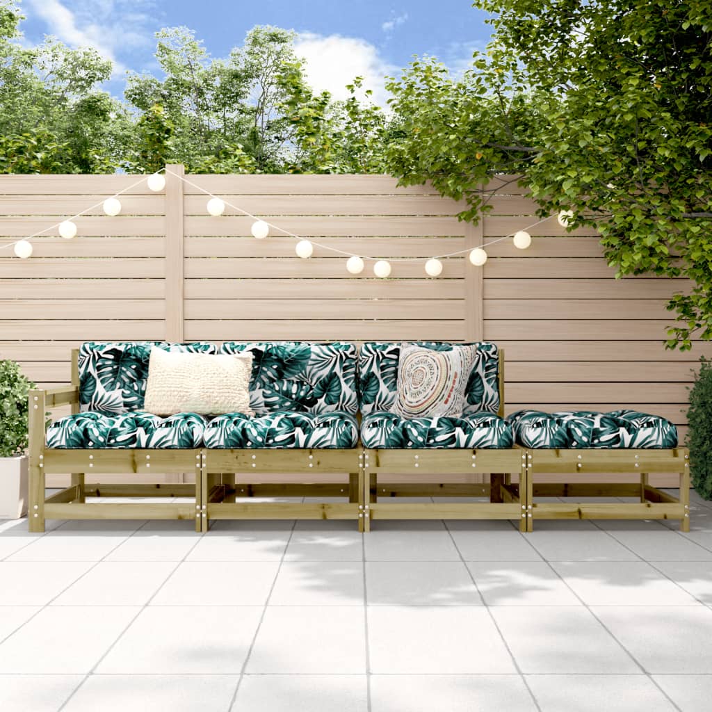 4-delige Loungeset geïmpregneerd grenenhout is nu te koop bij PeponiXL, paradijselijk wonen!