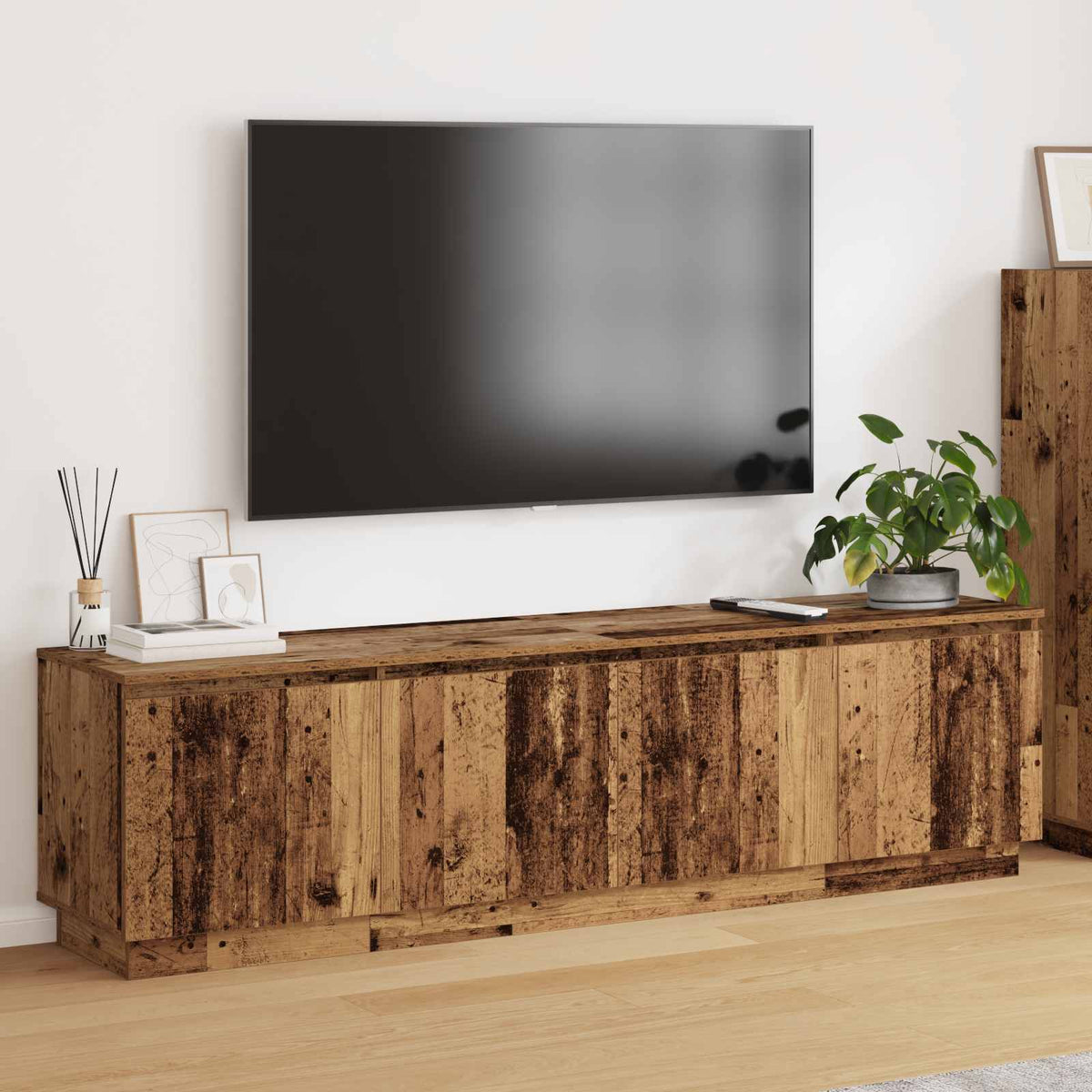 TV-kast Oud Hout 180 x 38 x 49 cm Bewerkt hout is nu te koop bij PeponiXL, paradijselijk wonen!