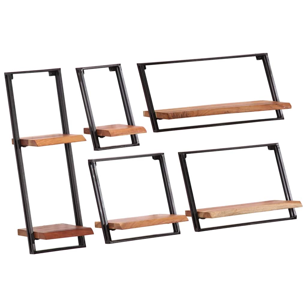 Wandplanken 5 stuks massief acaciahout is nu te koop bij PeponiXL, paradijselijk wonen!