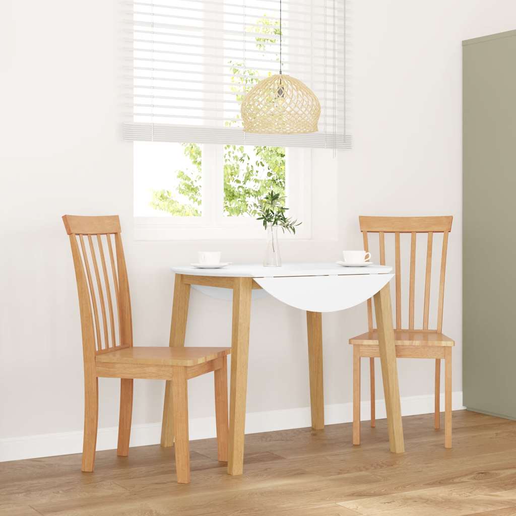 Eetkamerstoelen 2 st massief hout naturel rubber is nu te koop bij PeponiXL, paradijselijk wonen!