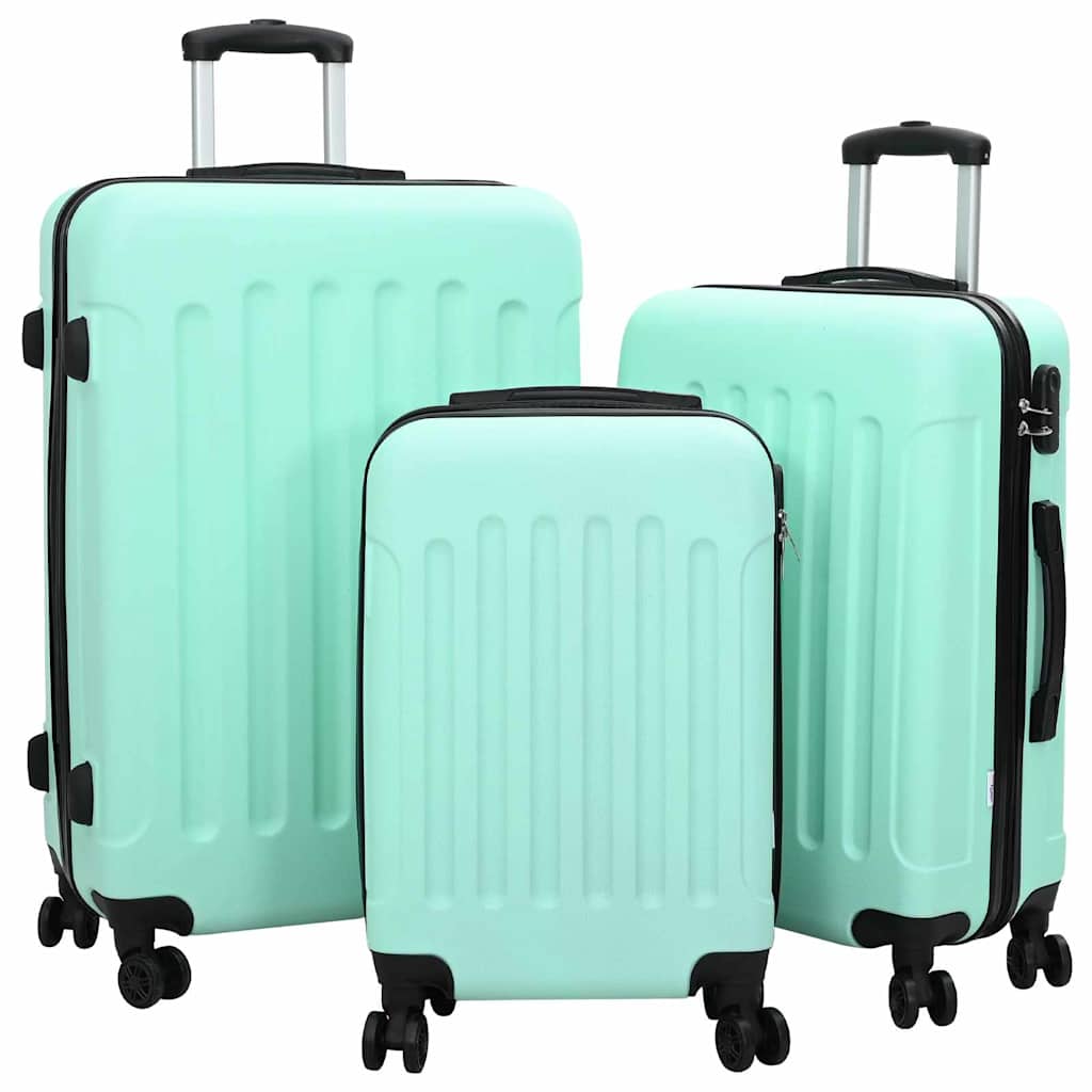 Koffer met slot 3 pcs Mintgroen 50 x 31 x 78 cm ABS Kunststof is nu te koop bij PeponiXL, paradijselijk wonen!