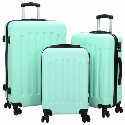 Koffer met slot 3 pcs Mintgroen 50 x 31 x 78 cm ABS Kunststof is nu te koop bij PeponiXL, paradijselijk wonen!