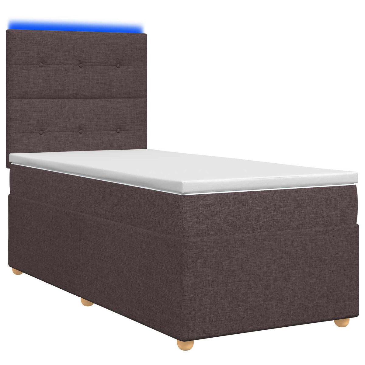 Boxspringbed met matras Donkerbruin 80 x 200 cm Stof is nu te koop bij PeponiXL, paradijselijk wonen!
