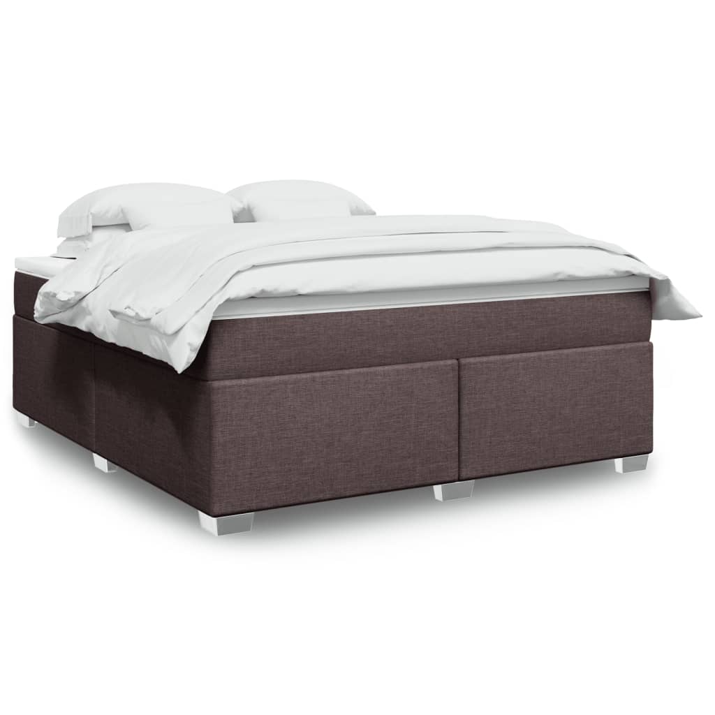 Boxspring met matras stof donkerbruin 180x200 cm is nu te koop bij PeponiXL, paradijselijk wonen!