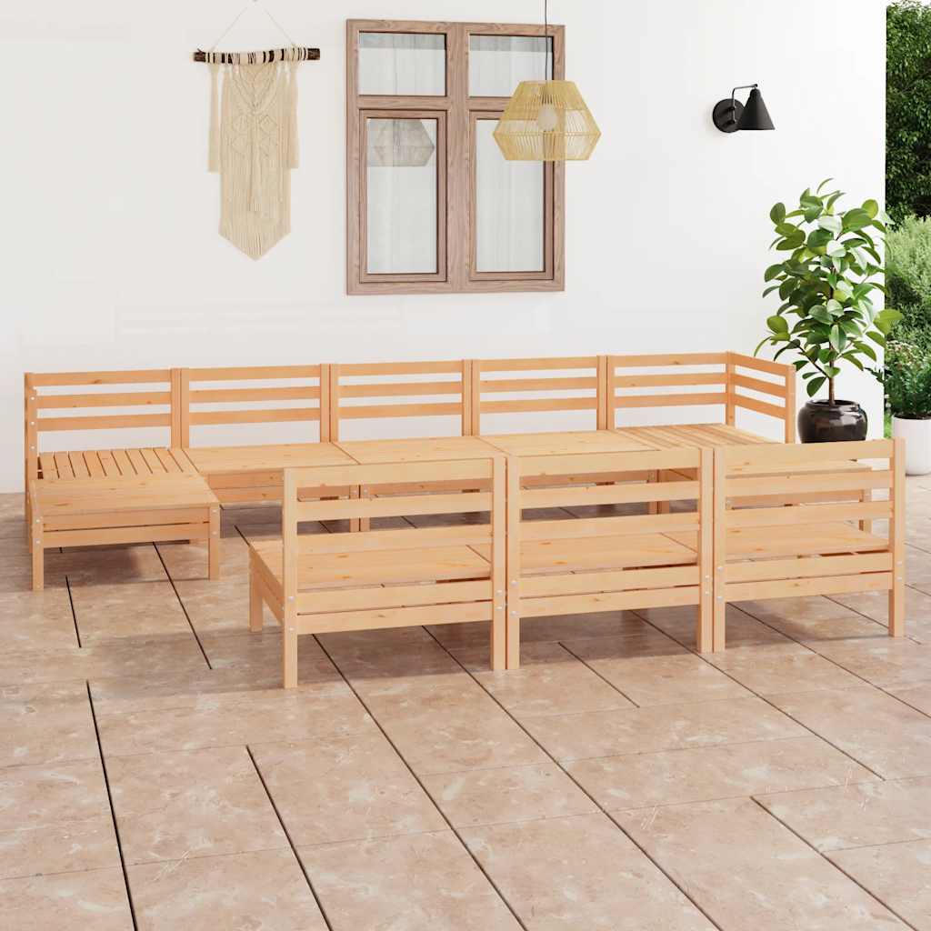 10-delige Loungeset massief grenenhout is nu te koop bij PeponiXL, paradijselijk wonen!