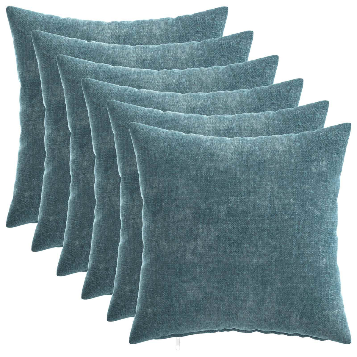 Kussensloop 6 st HEERLEN Blauw 40 x 40 cm Chenille Stof is nu te koop bij PeponiXL, paradijselijk wonen!