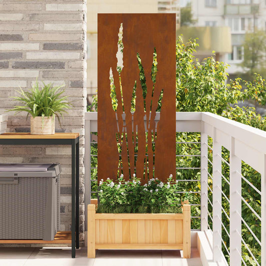 Tuin Privacy Screen Bloemen Roestig 50 x 140 cm weervast staal is nu te koop bij PeponiXL, paradijselijk wonen!