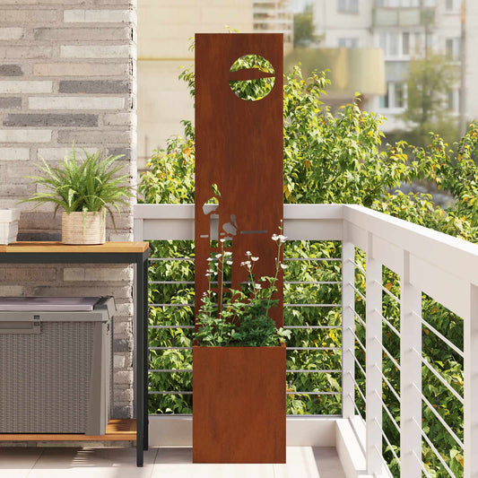 Tuin Privacy Screen Fretwerk Roestig 32 x 150 cm Cortenstaal is nu te koop bij PeponiXL, paradijselijk wonen!