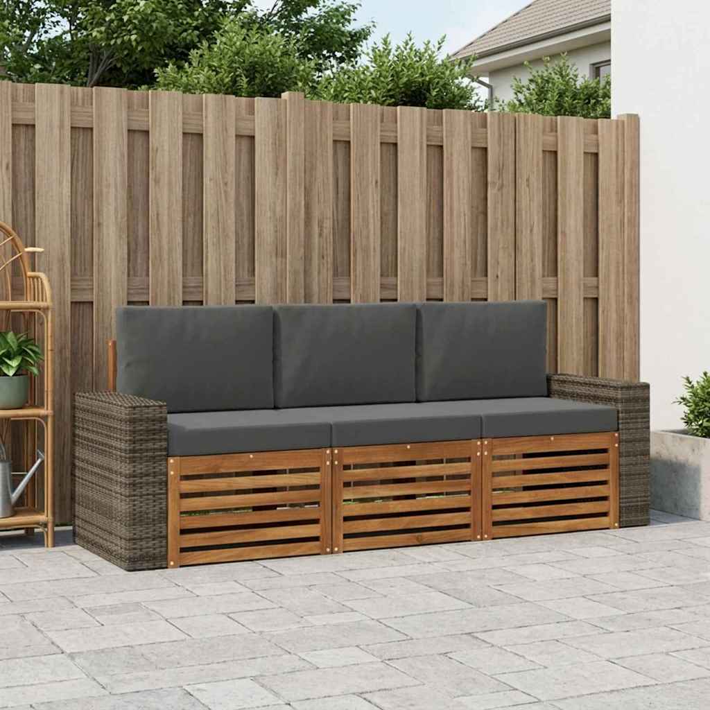 Sofa-Sets met kussen 3 pcs Massief Acaciahout is nu te koop bij PeponiXL, paradijselijk wonen!