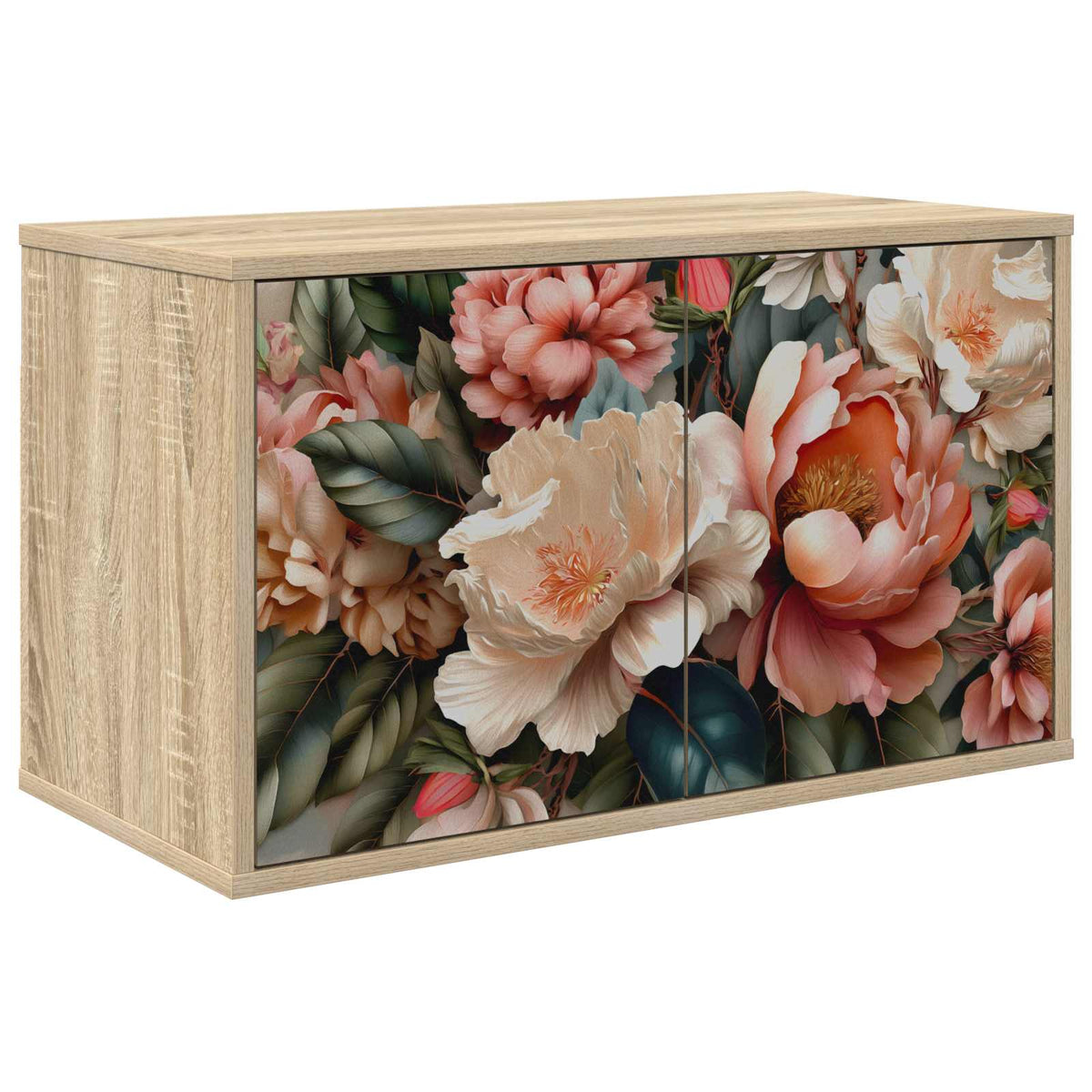 Wandgemonteerd tv-meubel BORNE 69 x 33 x 40 cm Sonoma Eiken is nu te koop bij PeponiXL, paradijselijk wonen!