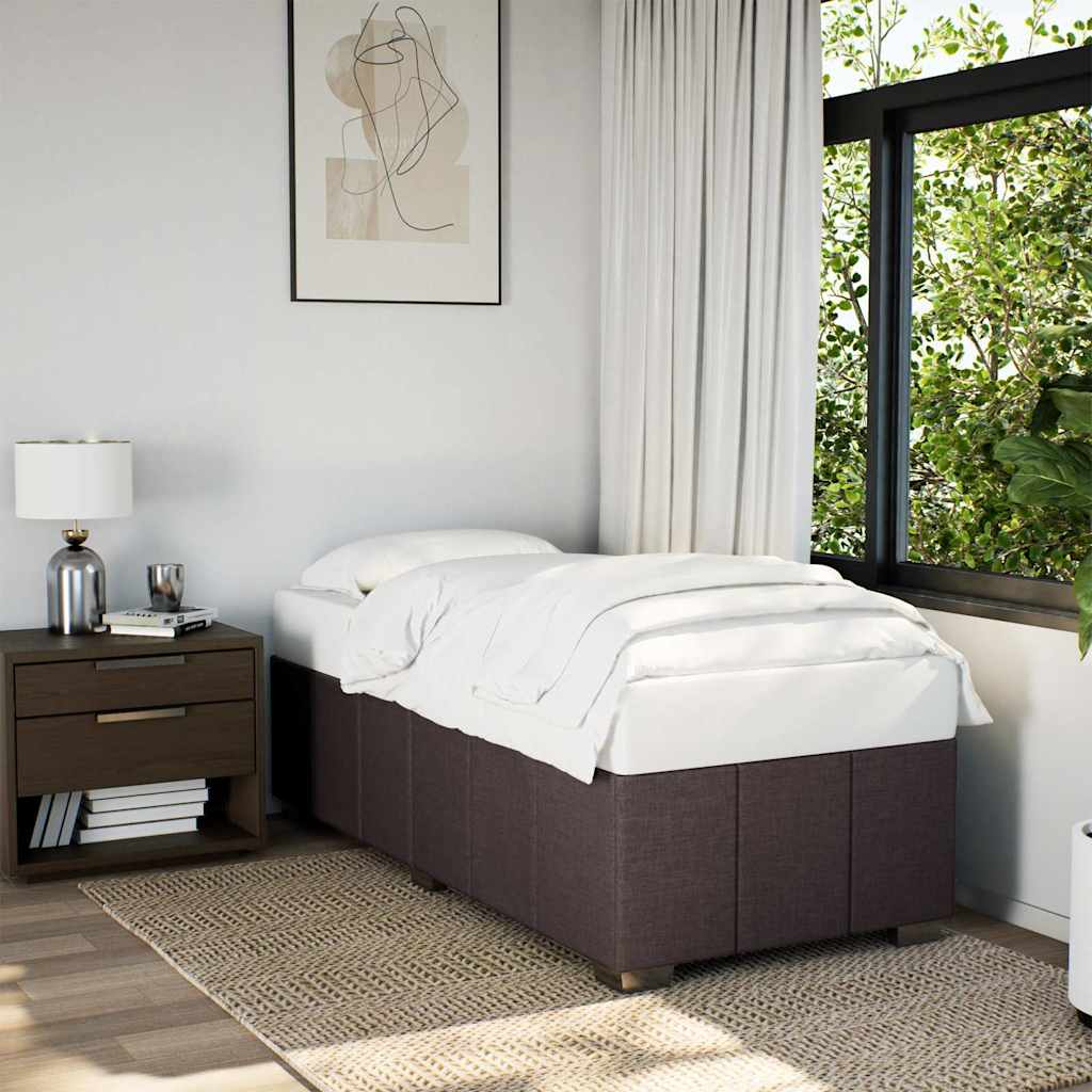 Bedframe zonder matras 100x200 cm stof donkerbruin is nu te koop bij PeponiXL, paradijselijk wonen!