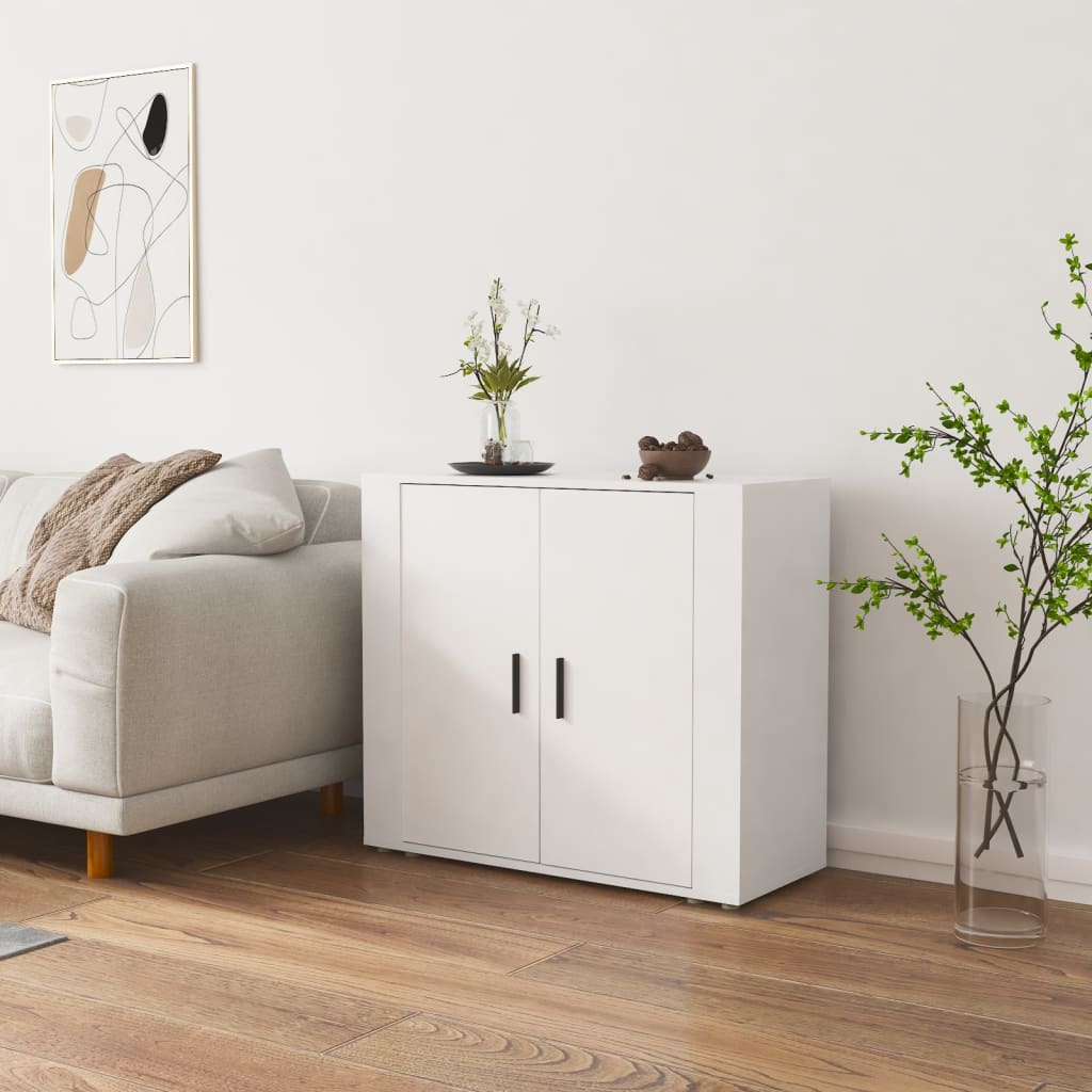 Dressoir 80x33x70 cm bewerkt hout wit is nu te koop bij PeponiXL, paradijselijk wonen!