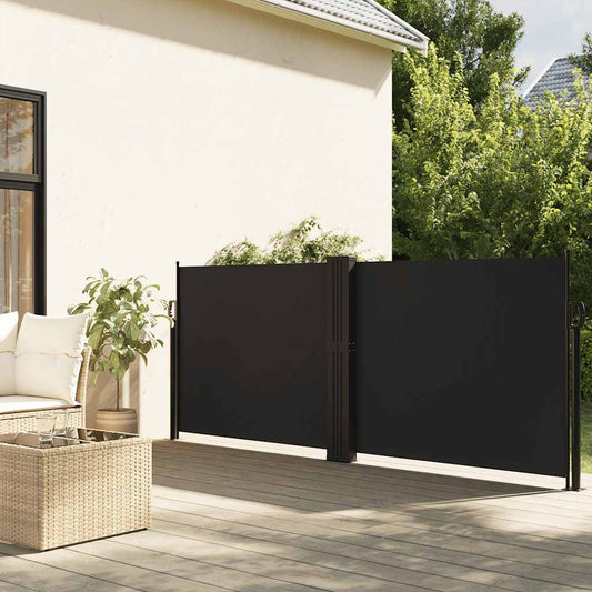 Windscherm uittrekbaar 140x1000 cm zwart is nu te koop bij PeponiXL, paradijselijk wonen!