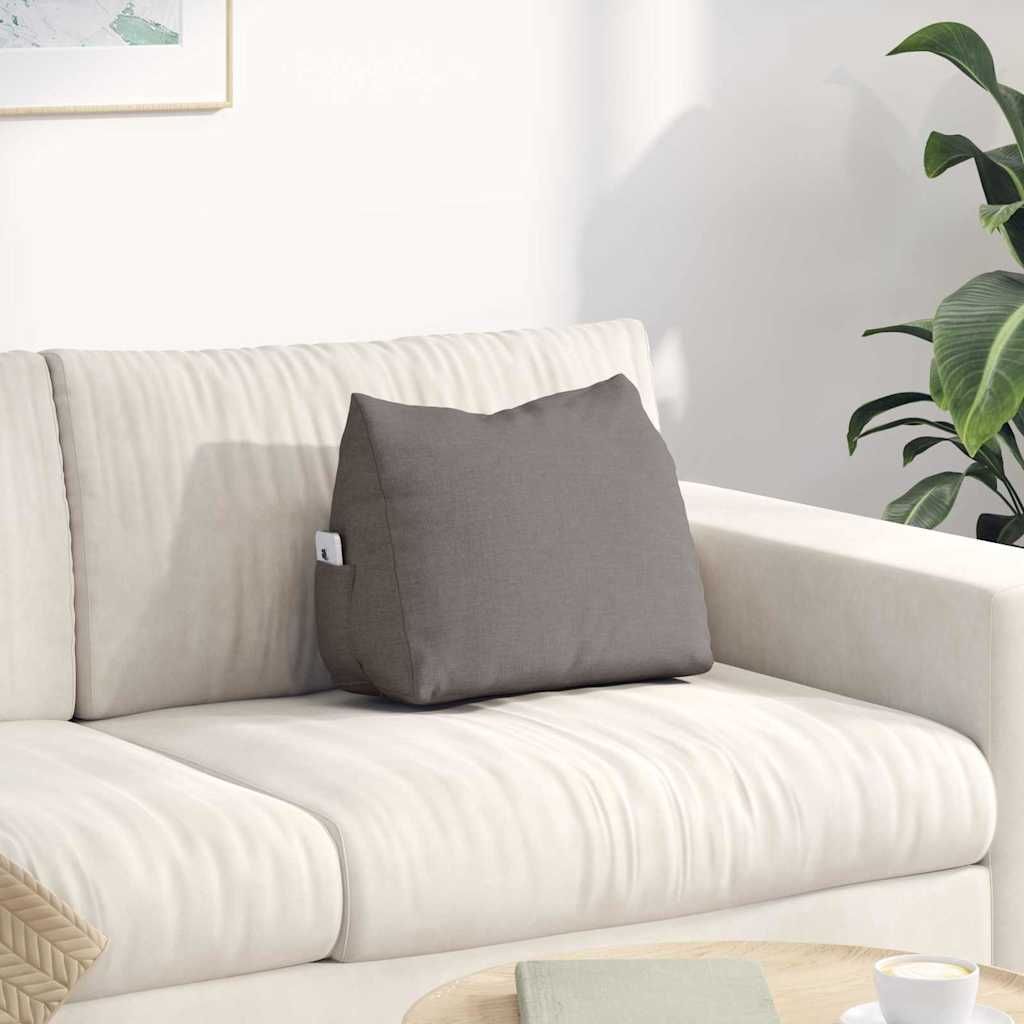 Rugkussen Taupe 45 x 20 x 35 cm Stof is nu te koop bij PeponiXL, paradijselijk wonen!