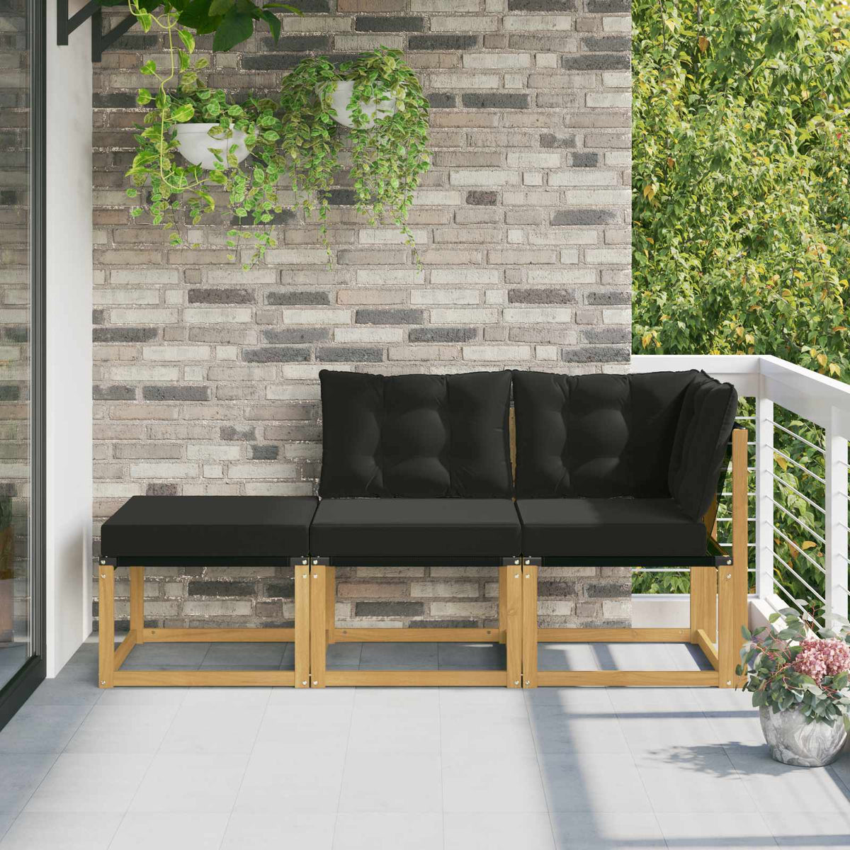 Sectie Sofa Eenheden met kussen 3 Stuk Wit is nu te koop bij PeponiXL, paradijselijk wonen!
