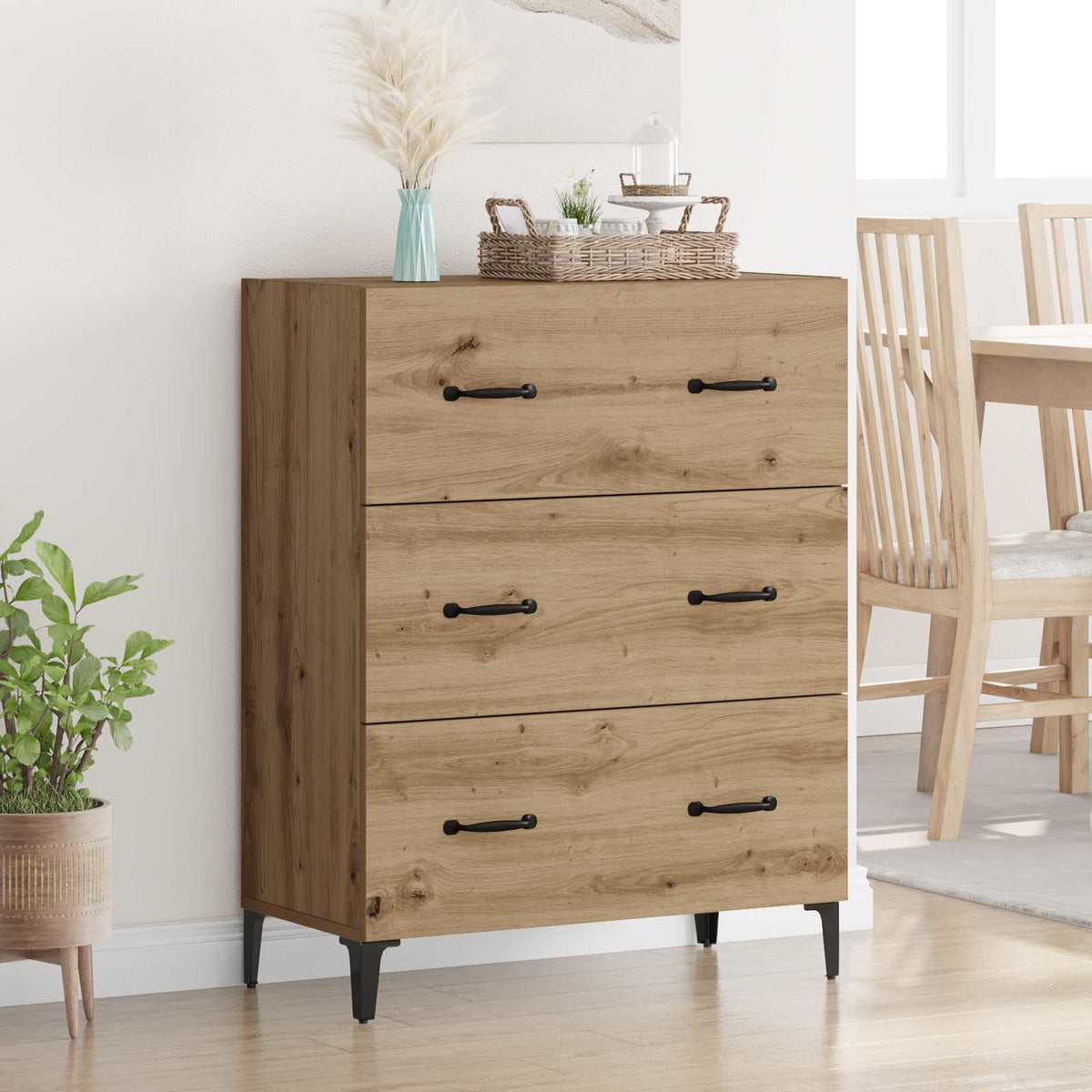 Dressoir Artisan Eiken 69,5 x 34 x 90 cm is nu te koop bij PeponiXL, paradijselijk wonen!