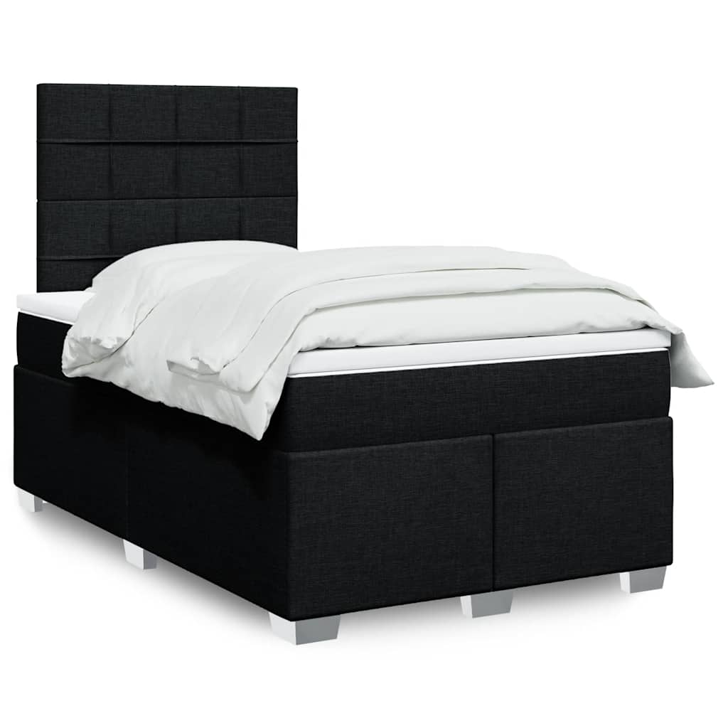 Boxspring met matras stof zwart 120x200 cm is nu te koop bij PeponiXL, paradijselijk wonen!