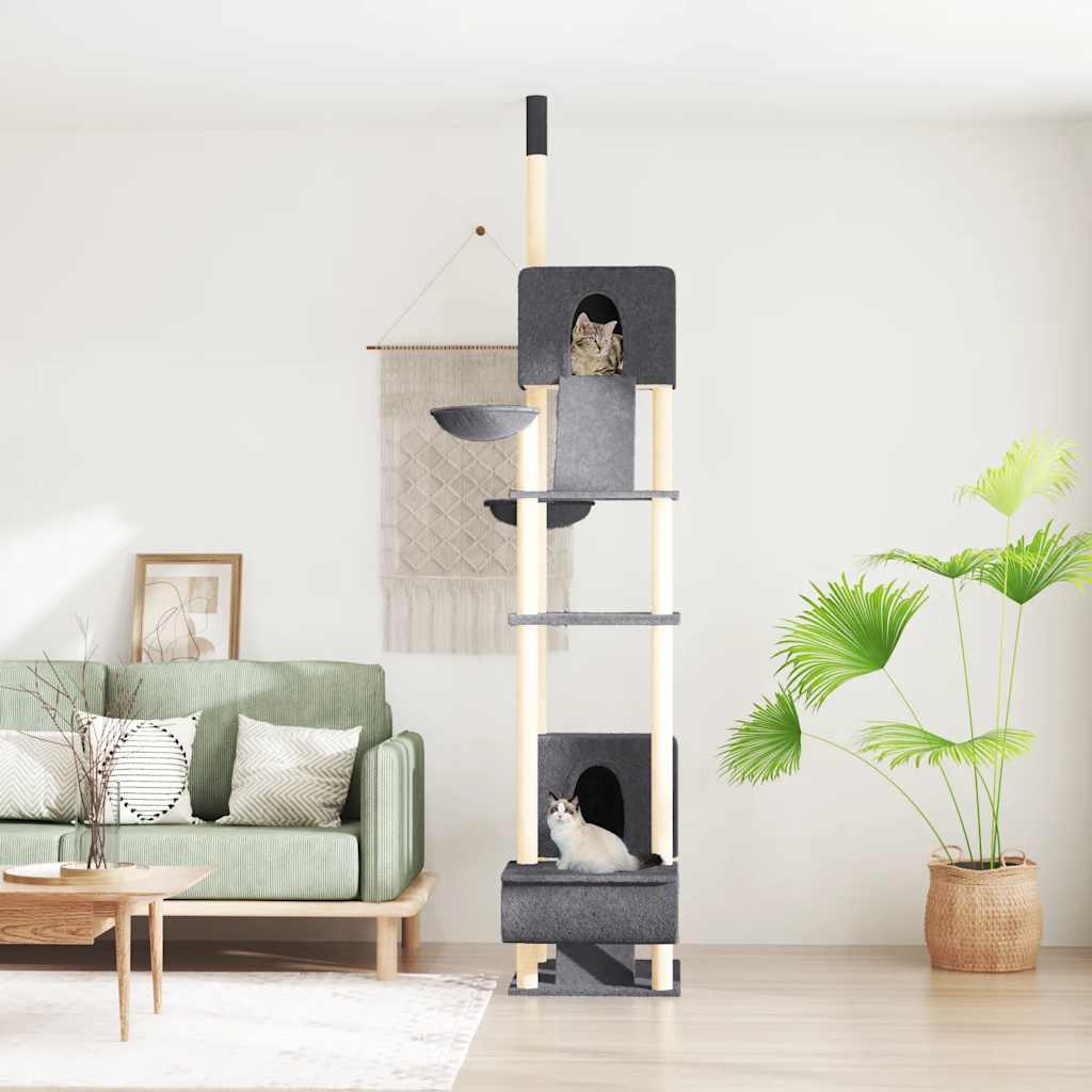 Kattenmeubel vloer tot plafond 277-303 cm donkergrijs is nu te koop bij PeponiXL, paradijselijk wonen!