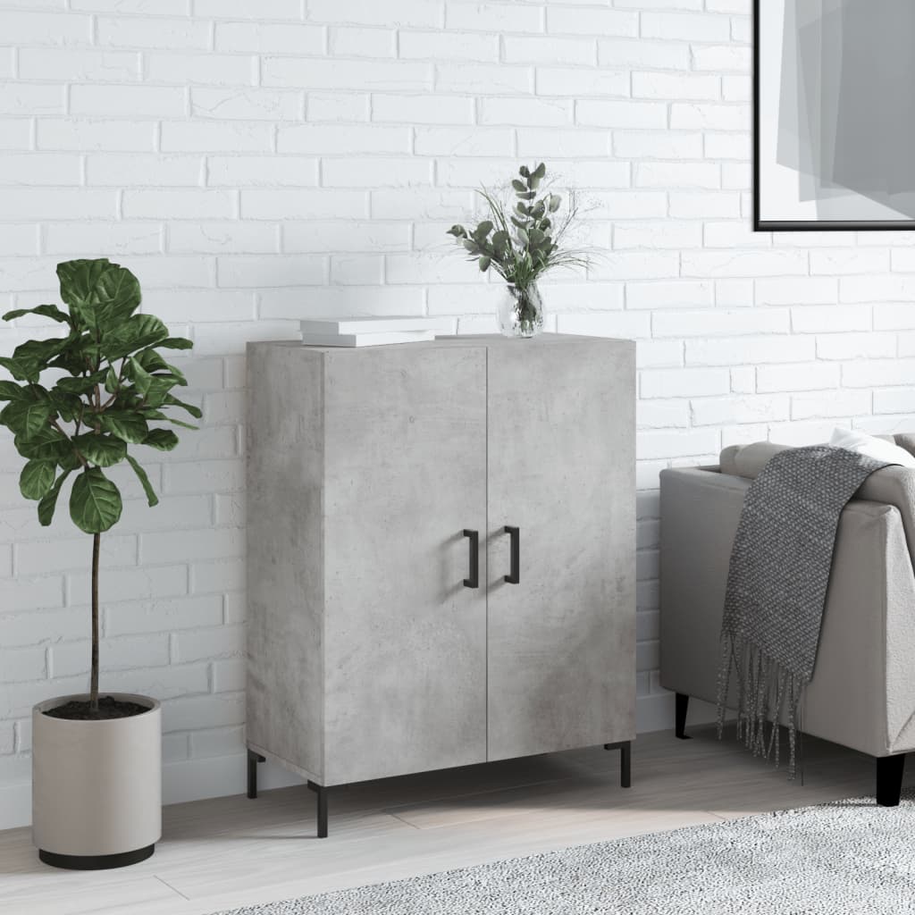 Dressoir 69,5x34x90 cm bewerkt hout betongrijs is nu te koop bij PeponiXL, paradijselijk wonen!