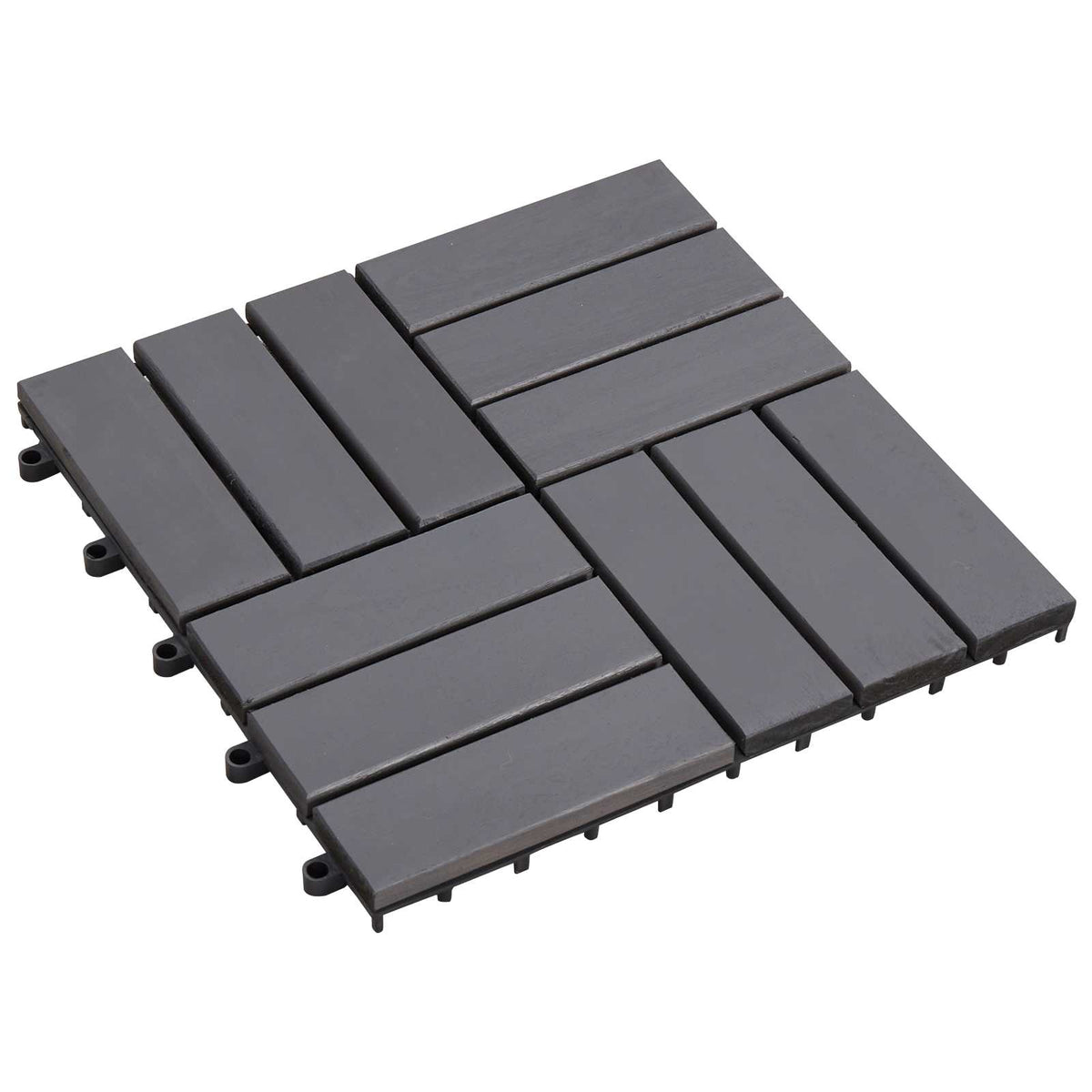 Terras Tegel 20 pcs Grijs 30 x 30 cm Acacia Hardhout is nu te koop bij PeponiXL, paradijselijk wonen!