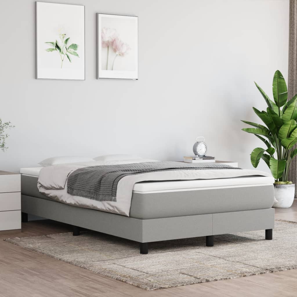 Pocketveringmatras medium 120x200x20 cm stof lichtgrijs is nu te koop bij PeponiXL, paradijselijk wonen!