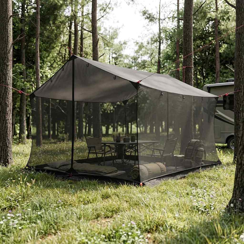 Campingzeil met gaaswanden Bruin Grijs 340 x 260 x 220 cm is nu te koop bij PeponiXL, paradijselijk wonen!