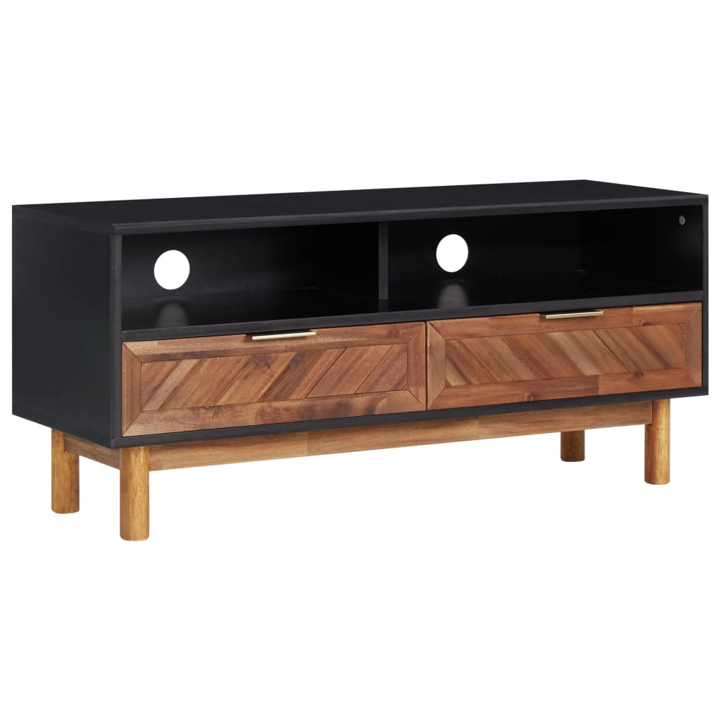 Tv-meubel 100x35x45 cm massief acaciahout en MDF is nu te koop bij PeponiXL, paradijselijk wonen!
