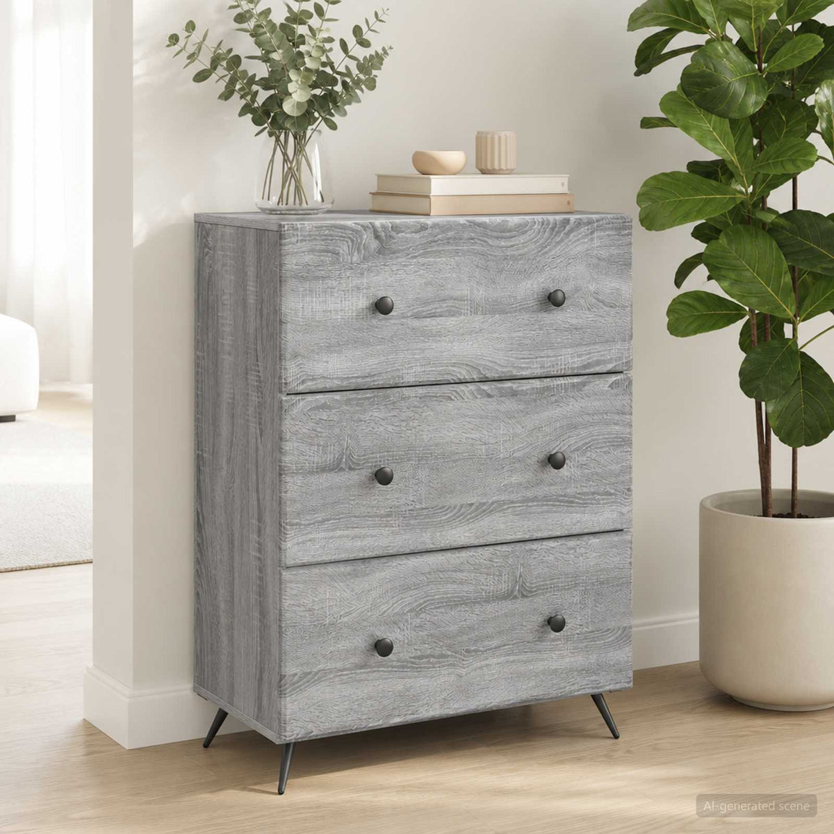 Ladenkast Grijs sonoma 66 x 34,5 x 90 cm Bewerkt hout is nu te koop bij PeponiXL, paradijselijk wonen!