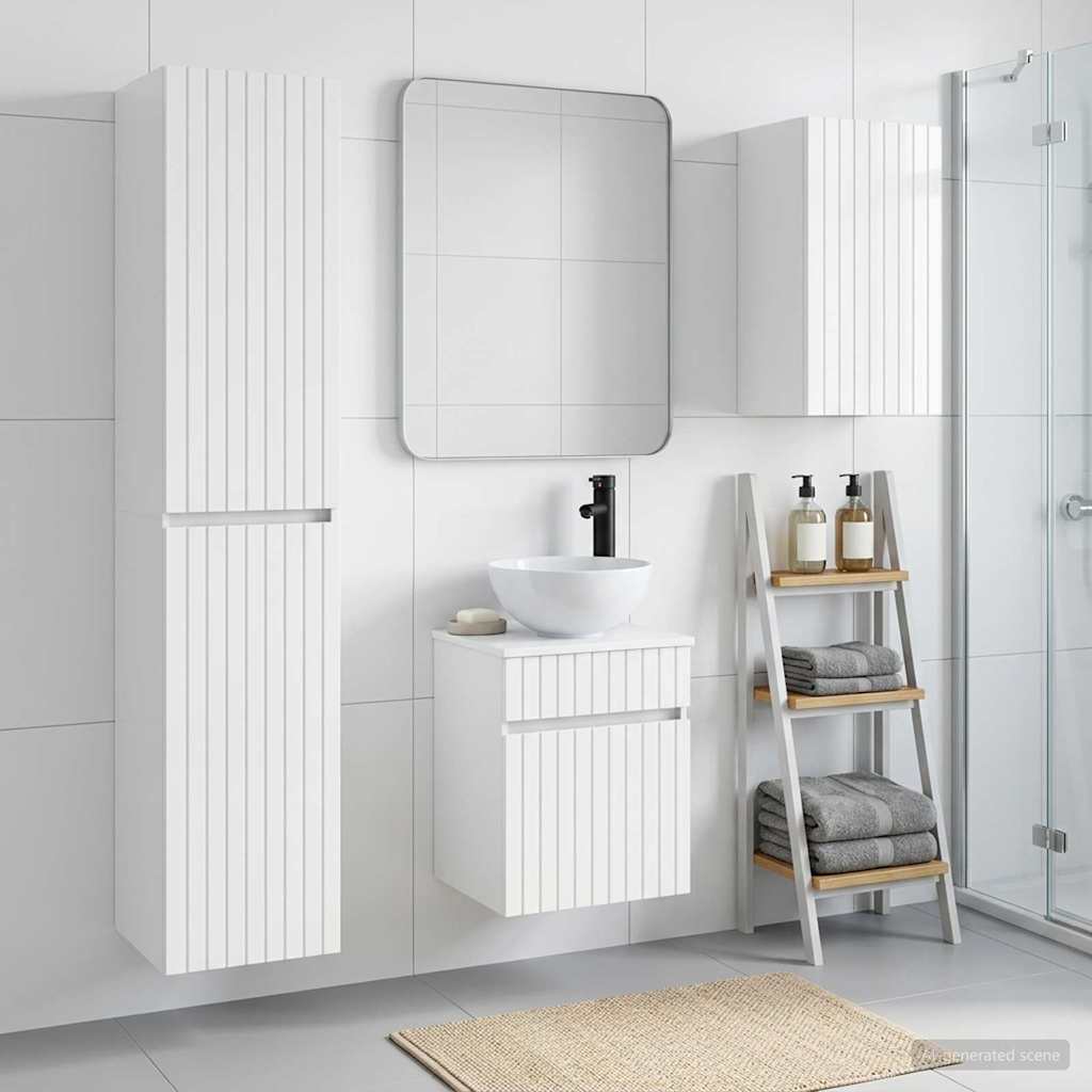 Badkamermeubelset 3 st Hoogglans Wit 33 x 34,5 x 160 cm is nu te koop bij PeponiXL, paradijselijk wonen!