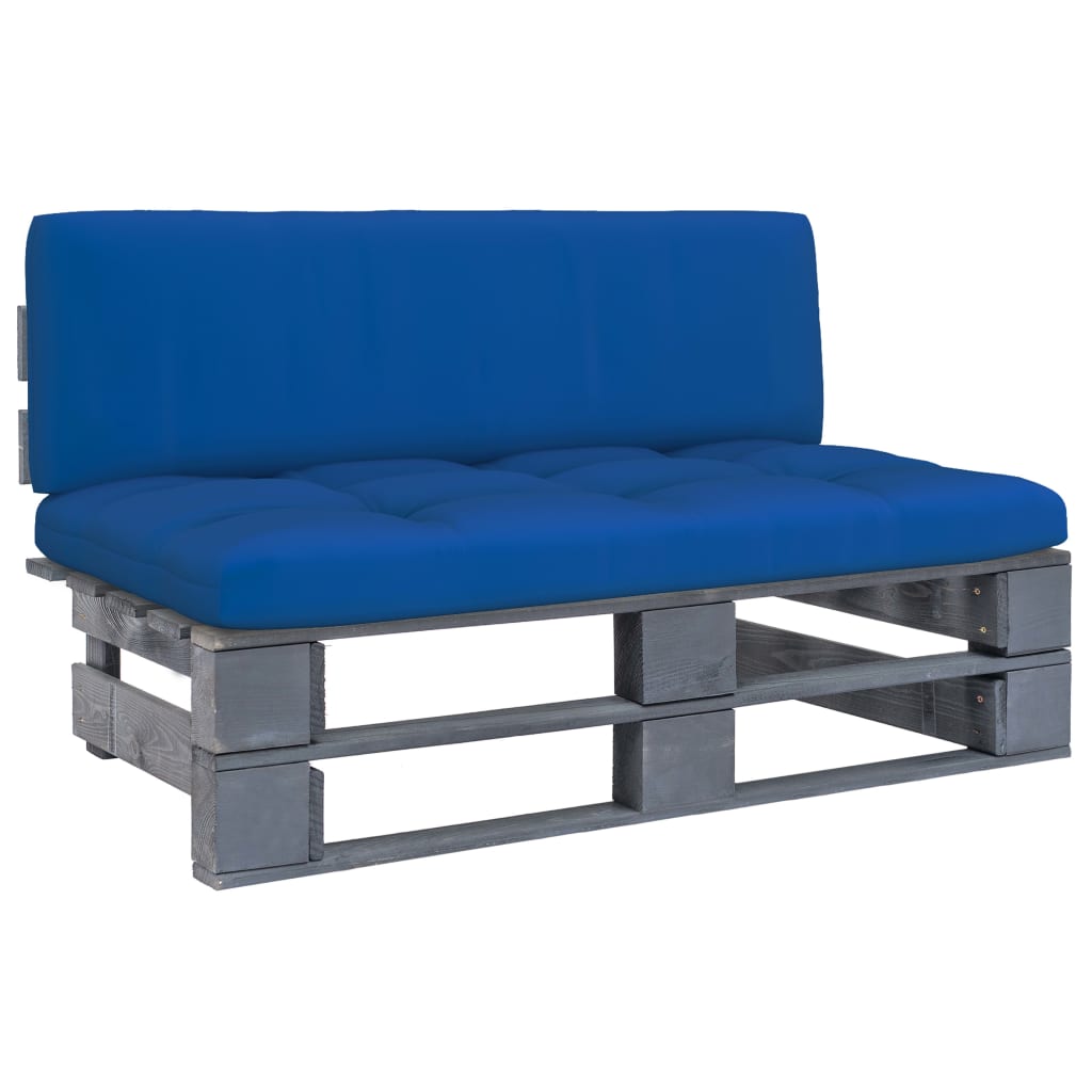 Tuinmiddenbank pallet geïmpregneerd grenenhout grijs is nu te koop bij PeponiXL, paradijselijk wonen!