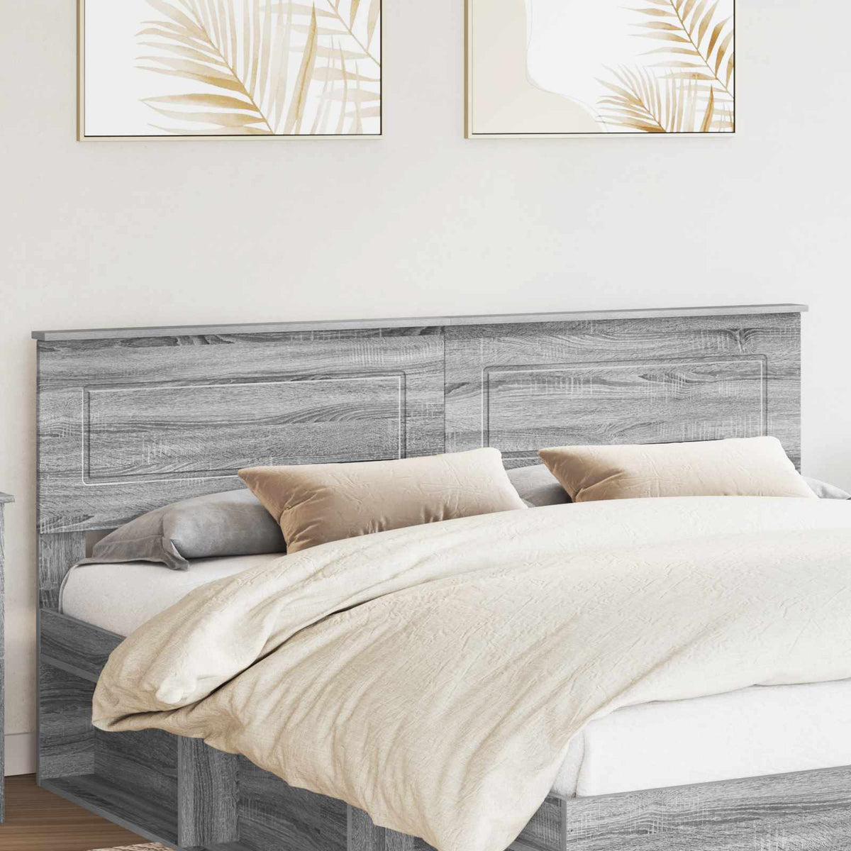 Hoofdbord Grijs Sonoma Bewerkt hout is nu te koop bij PeponiXL, paradijselijk wonen!
