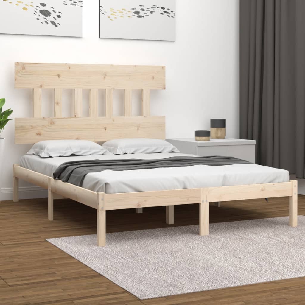 Bedframe massief hout 120x200 cm is nu te koop bij PeponiXL, paradijselijk wonen!