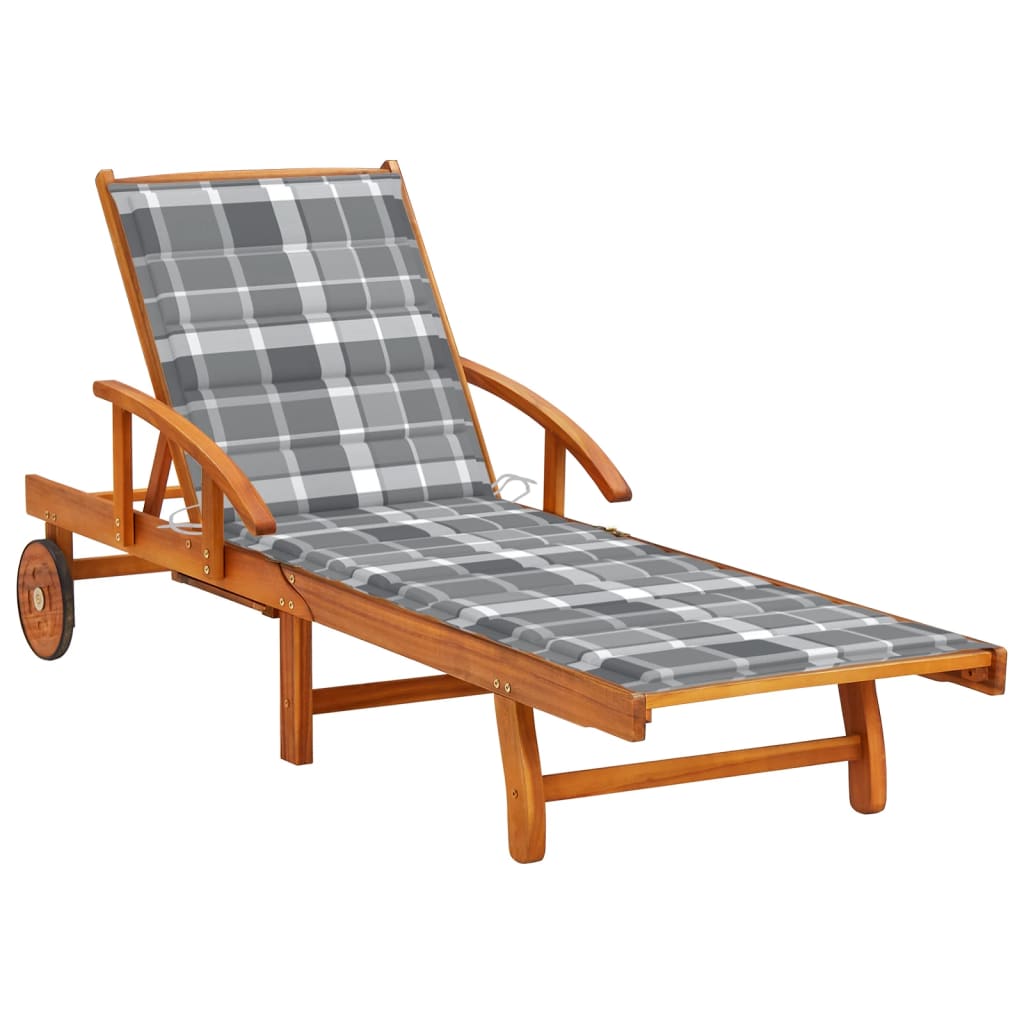 Ligbed met kussen massief acaciahout is nu te koop bij PeponiXL, paradijselijk wonen!