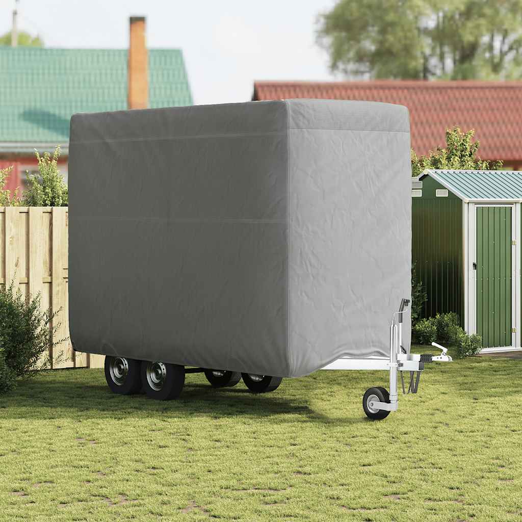 Paardentrailerhoes 334x148x230 cm vliesvlies grijs is nu te koop bij PeponiXL, paradijselijk wonen!