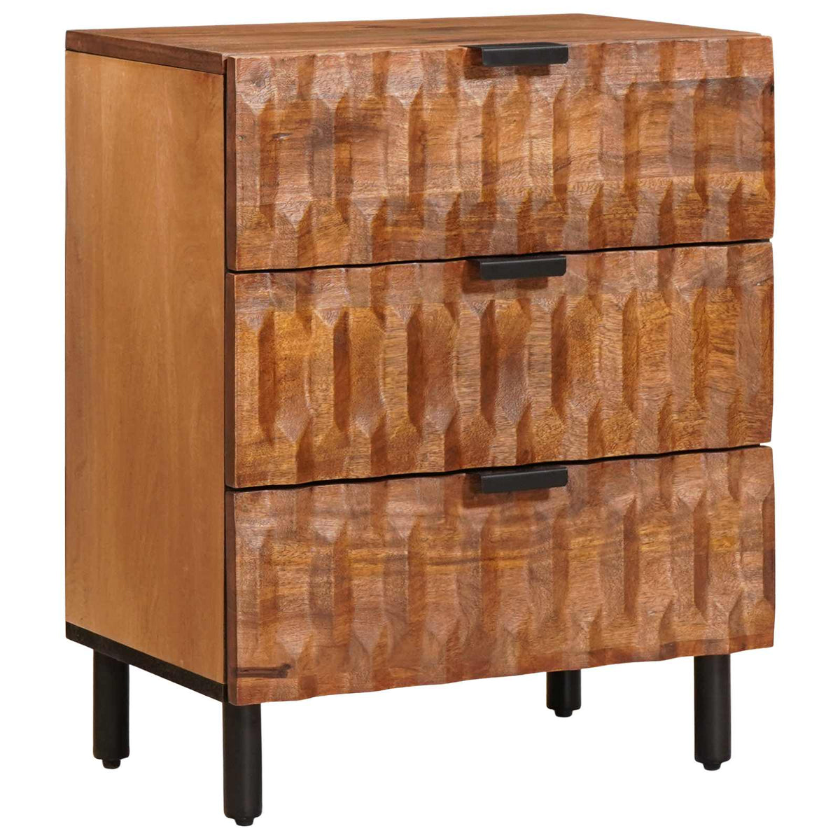 Nachtkastje met lade Bruin 50 x 33 x 62 cm Massief Mango Hout is nu te koop bij PeponiXL, paradijselijk wonen!