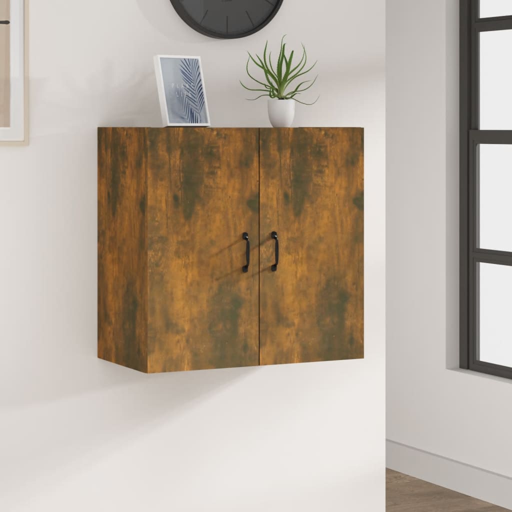 Wandkast 60x31x60 cm bewerkt hout gerookt eikenkleurig is nu te koop bij PeponiXL, paradijselijk wonen!