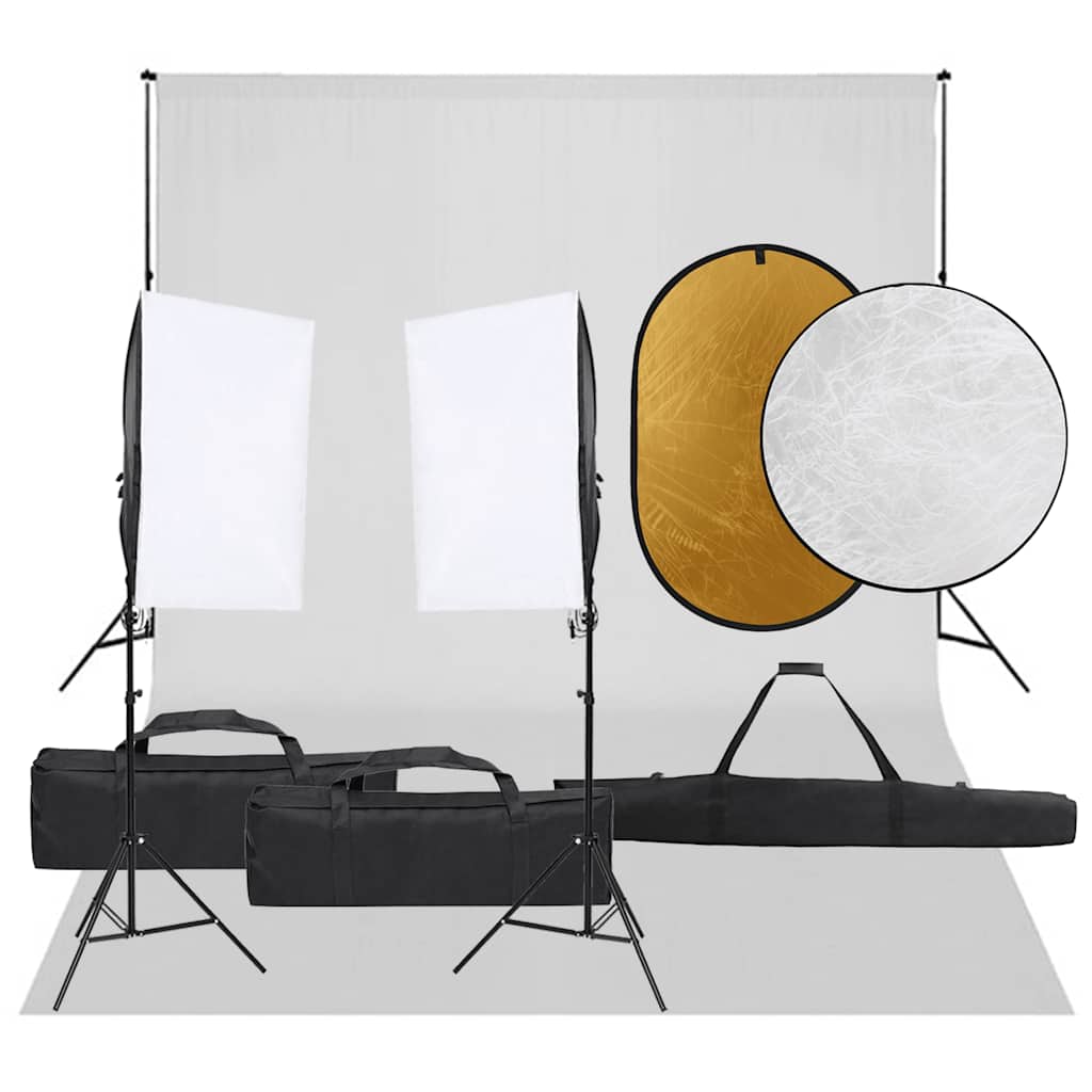 Fotostudioset met verlichtingsset, achtergrond en reflector is nu te koop bij PeponiXL, paradijselijk wonen!
