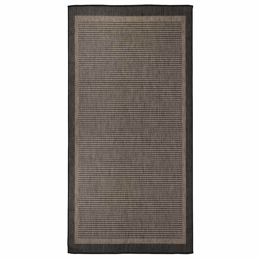 Buitenkleed platgeweven 100x200 cm donkerbruin is nu te koop bij PeponiXL, paradijselijk wonen!
