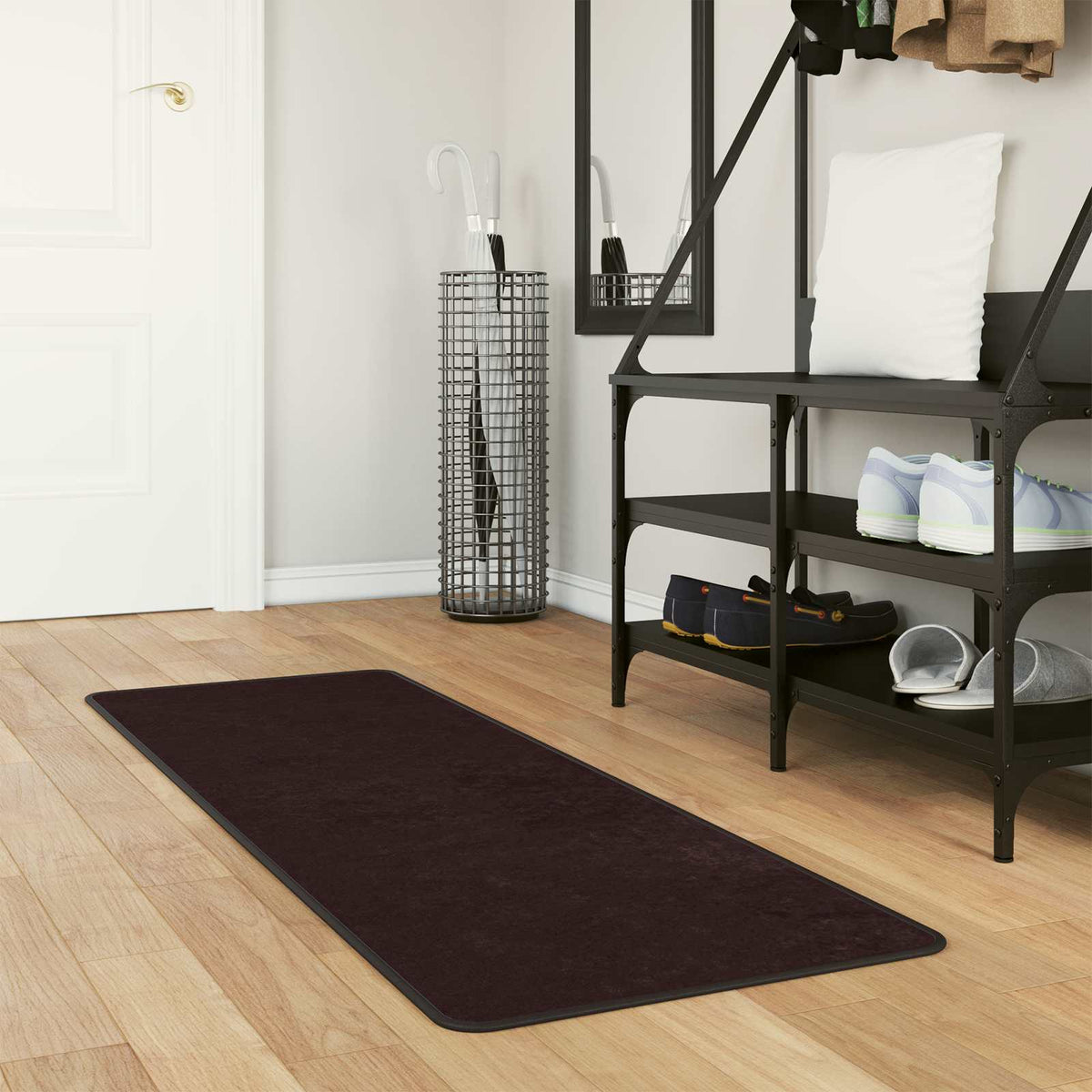 Vloerkleedloper MARSA Antraciet 50 x 150 cm Polyester en PVC is nu te koop bij PeponiXL, paradijselijk wonen!