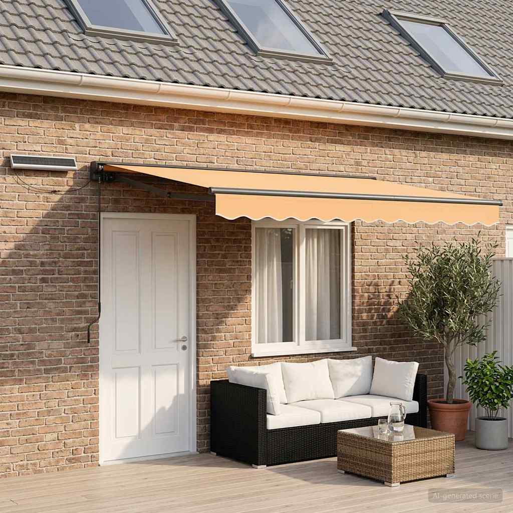 Elektrisch Uittrekbaar Zonnescherm Zand 5 x 3 m is nu te koop bij PeponiXL, paradijselijk wonen!