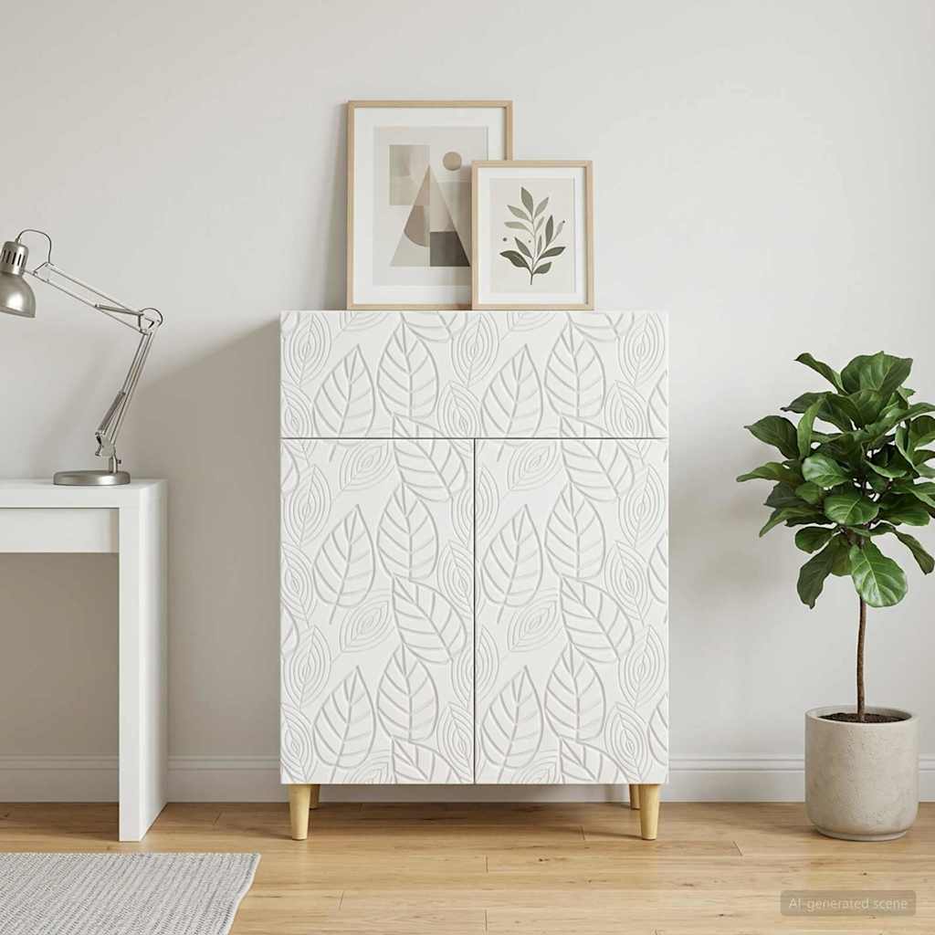 Dressoir Wit 66 x 34,5 x 90 cm Bewerkt hout is nu te koop bij PeponiXL, paradijselijk wonen!
