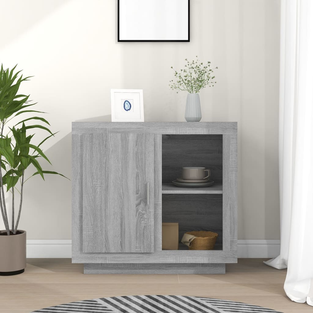 Dressoir 80x40x75 cm grijs sonoma eikenkleurig is nu te koop bij PeponiXL, paradijselijk wonen!