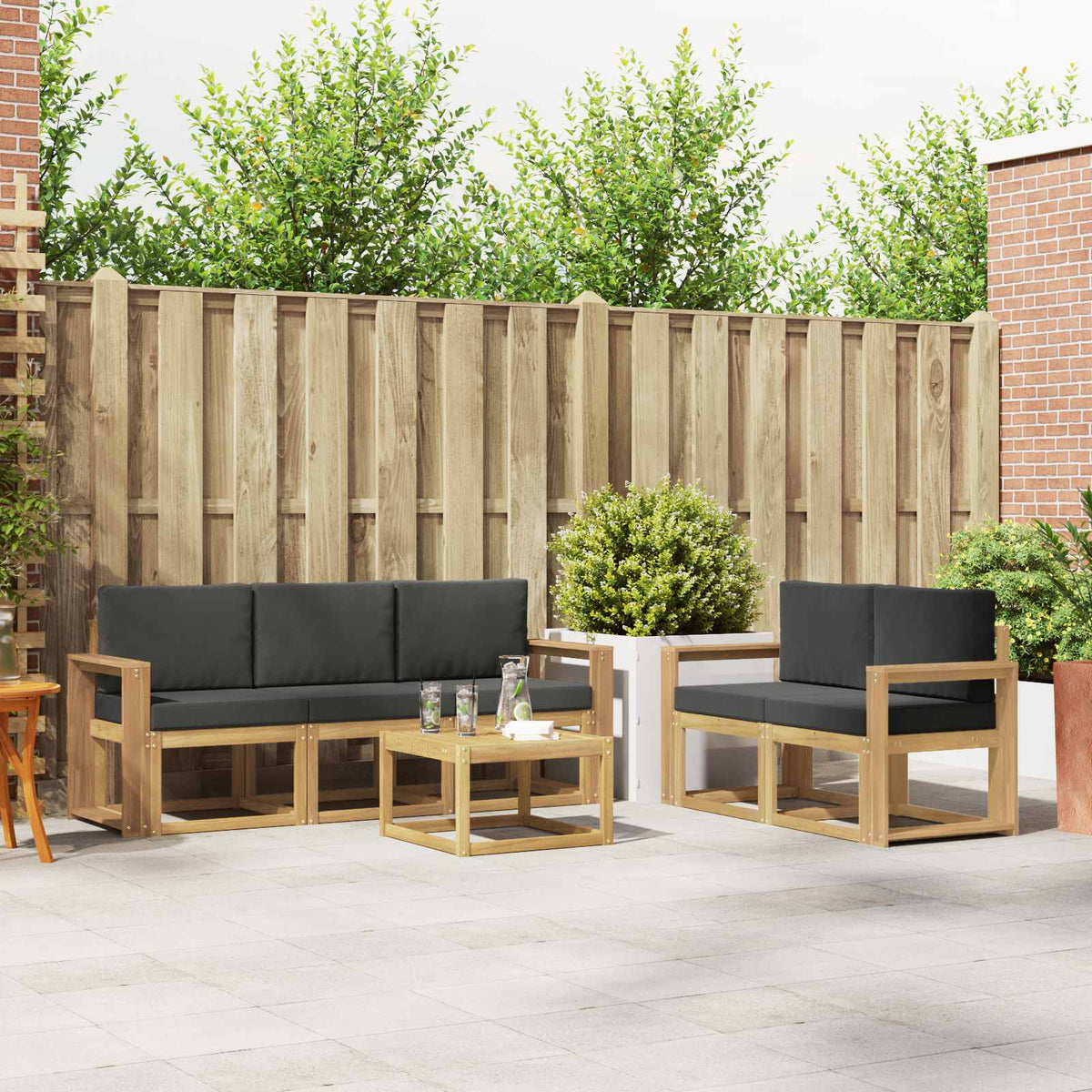 Buiten bankenset 6 pcs is nu te koop bij PeponiXL, paradijselijk wonen!