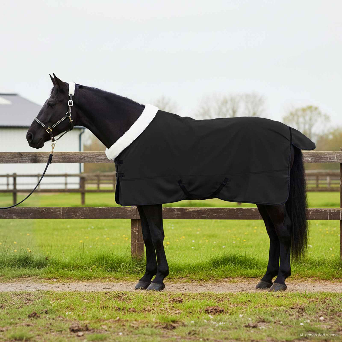 Paardendeken Zwart 125 cm Polar fleece is nu te koop bij PeponiXL, paradijselijk wonen!
