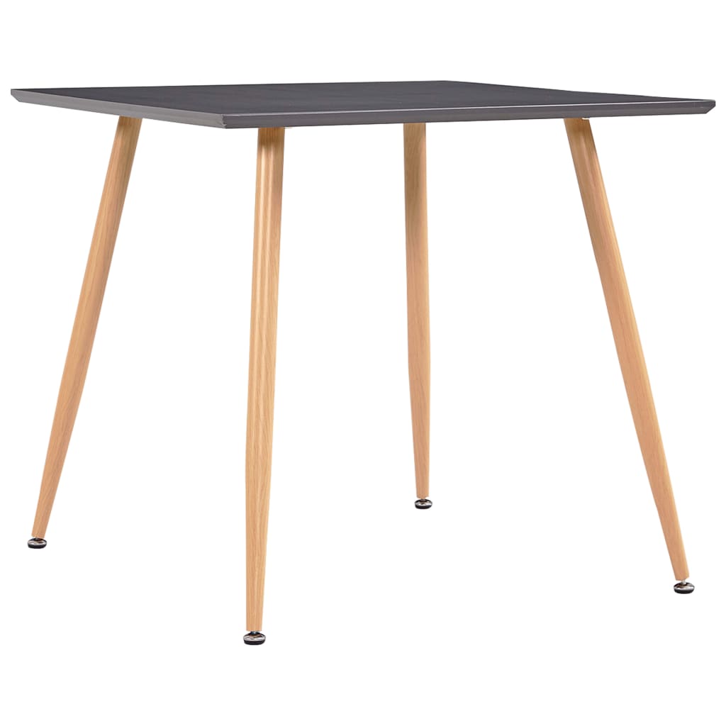 Eettafel 80,5x80,5x73 cm MDF grijs en eikenkleurig is nu te koop bij PeponiXL, paradijselijk wonen!