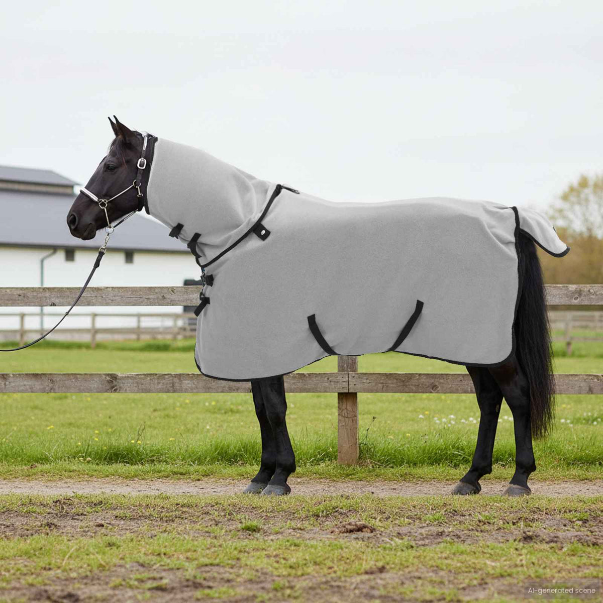 Paardendeken Volledig Lichtgrijs en Roze 75 cm Polyester is nu te koop bij PeponiXL, paradijselijk wonen!