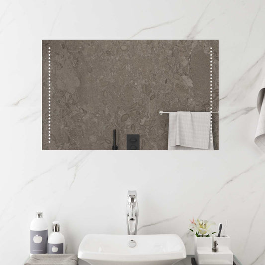 LED Badkamer Spiegel Doorzichtig 80 x 50 cm gehard glas is nu te koop bij PeponiXL, paradijselijk wonen!