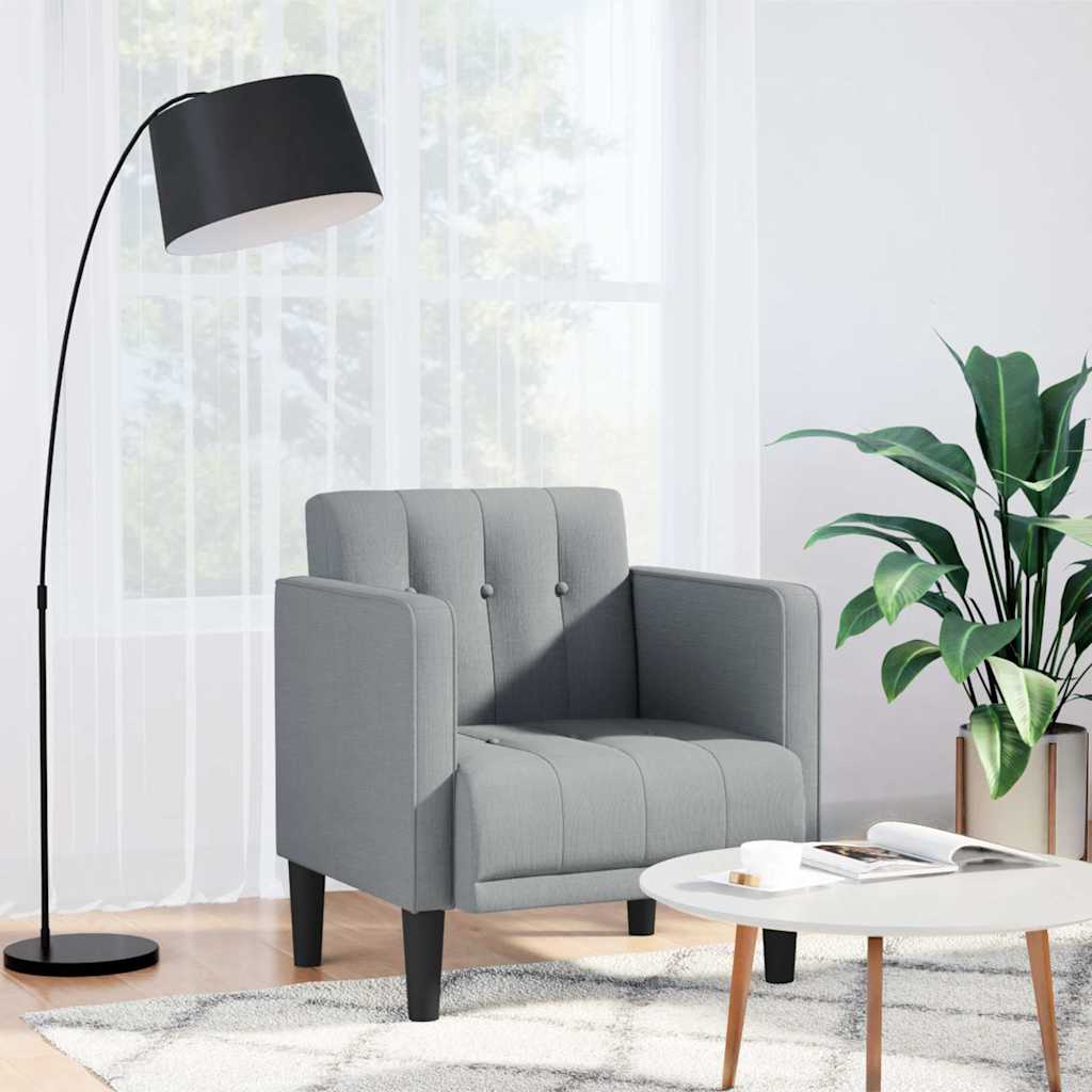 Fauteuil met armleuningen Lichtgrijs 53 cm Stof is nu te koop bij PeponiXL, paradijselijk wonen!