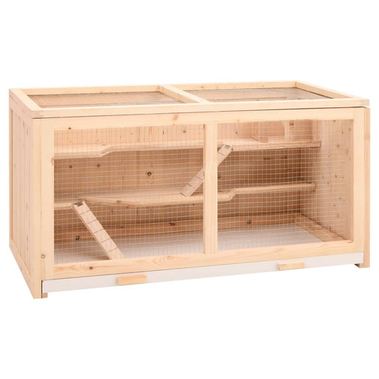 Hamsterkooi 89,5x45x45 cm massief vurenhout is nu te koop bij PeponiXL, paradijselijk wonen!